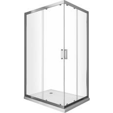Cabine Doccia Box Doccia 6 mm Angolare Rettangolare Profilo Cromo Reversibile 75x120