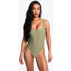Boohoo Swimsuits boohoo Womens Square Neck Swimsuit - Green