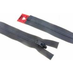 Zippers YKK Vislon Flip Over Chunky Open End Zips Dark Grey