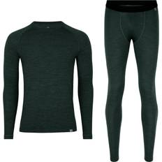 Danish Endurance Merino Wool Base Layer Set For Men - Dark Green