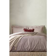 Yard Hebden Melange Stripe Cotton Set - Duvet Cover Red
