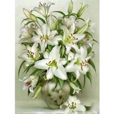 White Diamond Paintings Fiyo Diamond Painting White Calla Lily Diamond Embroidery Cross Stitch Tree Diamond Landscape 20 x 30 cm