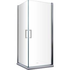 Cabine Doccia Box Doccia Doppio Battente Angolare Vetro Temperato 8 mm Easy-clean Reversibile 81,5-83,5 x 81,5-83,5 h 200 cm