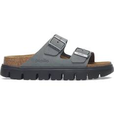 Birkenstock Arizona Chunky Suede Leather - Basalt Gray/ Black