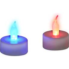 Relaxdays Set med 12 LED Värmeljus Färgförändring LED-ljus 2st