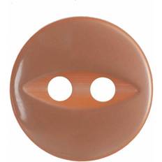 Yarn & Needlework Supplies Hemline Round Fish Eye Buttons Orange Pack of 13