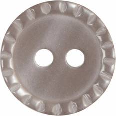 Yarn & Needlework Supplies Hemline Round Shirt Buttons Brown Pack of 9