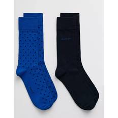 Gant Men Socks Gant Men 2-Pack Dot & Solid Socks - Lapis Blue