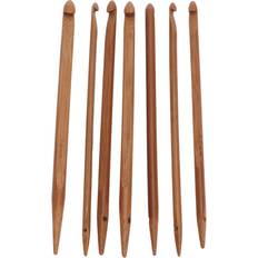 Bambu Virknålar Zeblaze 7pcs Bamboo Crochet Hooks Ergonomic Handle Hand Polishing Treatment