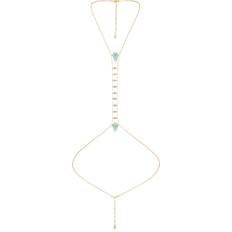 Cadenas corporales Ettika Solstice Turquoise & Cubic Zirconia Body Chain