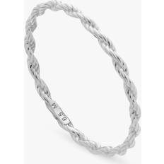 Monica Vinader Rings Monica Vinader Corda Skinny Stacking Ring - Silver