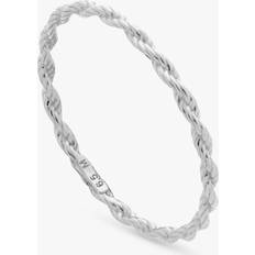 Monica Vinader Rings Monica Vinader Corda Skinny Stacking Ring - Silver