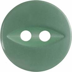 Round Fish Eye Buttons Turquoise Pack of 8