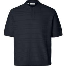 Nylon Polotrøjer Selected SLHFOAM SS Knit Relaxed Structure - Med Tekstur Strikket Poloshirt