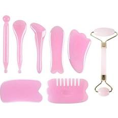 HOD Health 8-In-1 Rose Quartz Or Jade Scraping Massage Set In Green