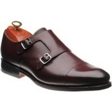 Red Monks Barker Middlewich Monk Shoes - Burgundy Calf
