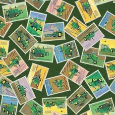 John Deere Fat Quarter John Deere Tractor Stamps 100% Cotton Fabrics