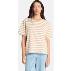 Timberland Dam Kläder Timberland Dunstan Short-Sleeve Stripe T-shirt - Yellow