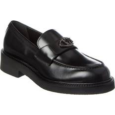 Valentino Low Shoes Valentino Logo Leather Loafer