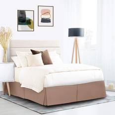 Valance Sheets Nestl Taupe Full Bed Skirt 14 Inch Drop Brushed Microfiber Valance Sheet