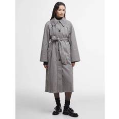 Barbour Outerwear Barbour Beatrix Check Showerproof Trench Coat - Sky Micro Check