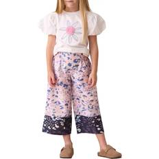 Pink Trousers Angel & Rocket Girls Wide Leg Leopard Print Trousers Pink