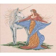 Design Works Unicorn And Maiden Counted Cross Stitch Kit