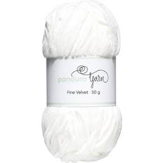 Velvet garn Panduro Garn Fine Velvet 50 g Hvid