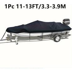 Tarp Frames & Boat Canopies Zeuxo Black Boat Cover 190T Oxford Cloth 11-13FT