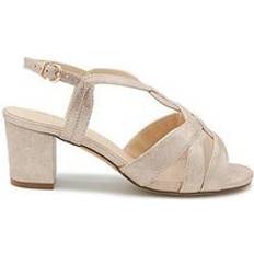 Paradox London Narelle Wide Fit Shimmer Heeled Sandal - Nude