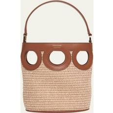 Natural Bucket Bags Ferragamo Gancini Outline Bucket Bag - Beige