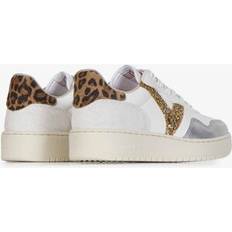 Victoria Metallic Animal Print Trainers - Blanc