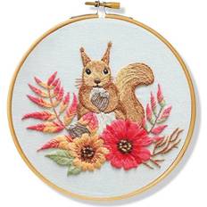 Handarbetskits Panduro Hobby Broderikit Cute Squirrel Ø20 cm