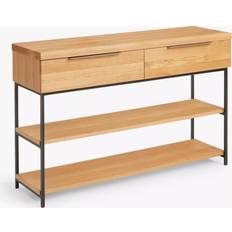 John Lewis Calia with Drawers and Shelf Oak Console Table
