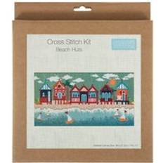 Cotton Needlework Kits Trimits Beach Hut Cross Stitch Kit