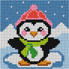 Needlepoint Kit My First Embroidery Mini Penguin