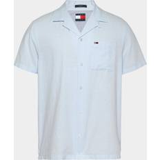 Hør Skjorter Tommy Jeans Tjm Linen Blend Camp Ss Ext - Blue