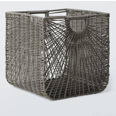John Lewis Polyester Rattan Storage Grey Large Basket