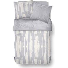 Textiles Today Parure Lit Imprimé Rayures Coton 220x240 cm Bleu Housse de couette Bleu