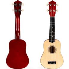 ECOTOYS Ukulelegitarr För Barn Brun 4 Nylonsträngar