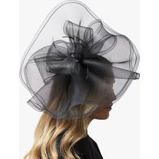 Silver Hats Jon Richard Large Hat Fascinator - Black