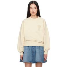 Ami Paris Heart Patch Sweatshirt - White/Cream