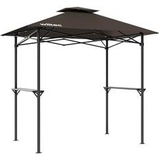 Wiltec Grillpavillon in Kaffee 245 x 152 x 242 cm