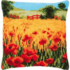 Acrylic Needlework Kits Vervaco Cushion Cross Stitch Kit Poppies Landscape