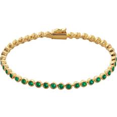 Onyx - Women Bracelets Monica Vinader Essential Onyx Tennis Bracelet - Gold