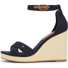 Brun - Dame Espadrillos Tommy Hilfiger Flag High Wedge Espad Crisscross - Black
