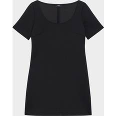 Theory Dresses Theory Scuba A-Line Scoop Dress - BLK
