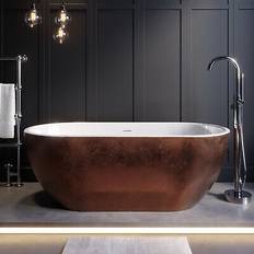 Freestanding Bathtubs Lisbon Copper Effect Freestanding Double Ended Bath 1650 x 750mm