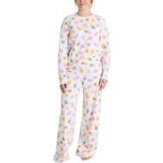 Polarn O. Pyret Heart Print Pyjamas - White