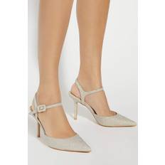 Heels & Pumps Dune London Channel Wide Fit Pointed Heeled Courts - Tan